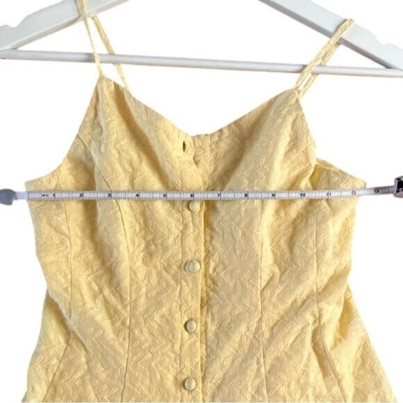 Walking on Sunshine Yellow Button Down Lined Fit and Flare Sundress - Picture 7 of 8